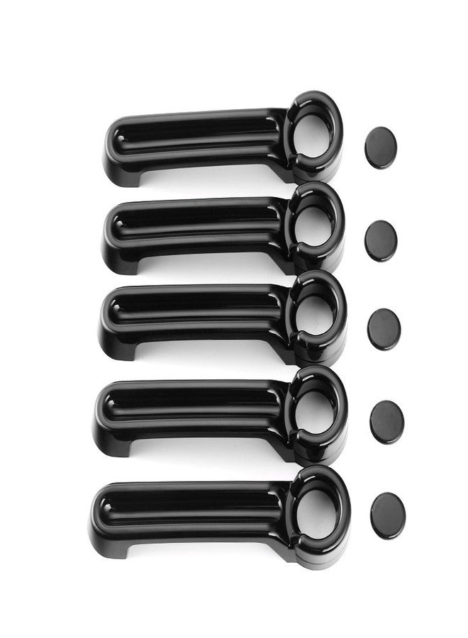 طقم أغطية مقابض الأبواب وأغطية مقابض الأبواب الخلفية من جيكار لسيارات جيب رانجلر JK موديلات 2007-2018 / جيب ليبرتي موديلات 2008-2012 / دودج نيترو موديلات 2007-2011، أسود - Image 2